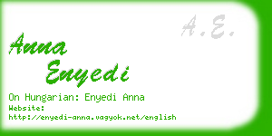 anna enyedi business card